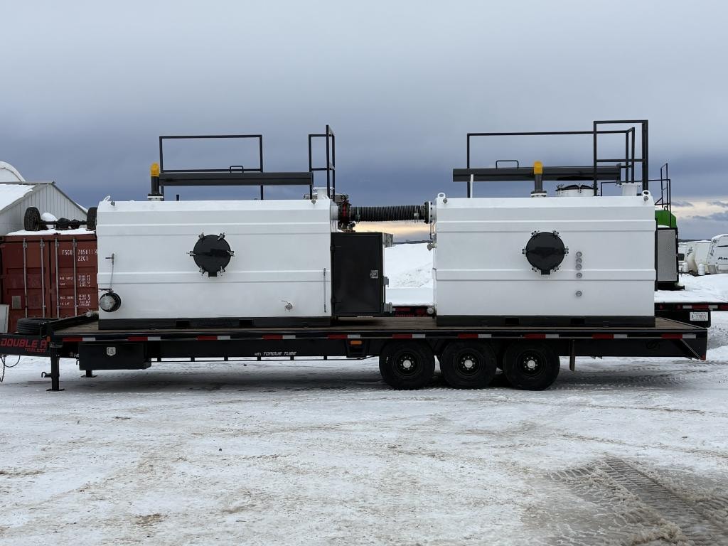 Rheton Welding custom H2S carbon scrubber unit on tri-axle trailer